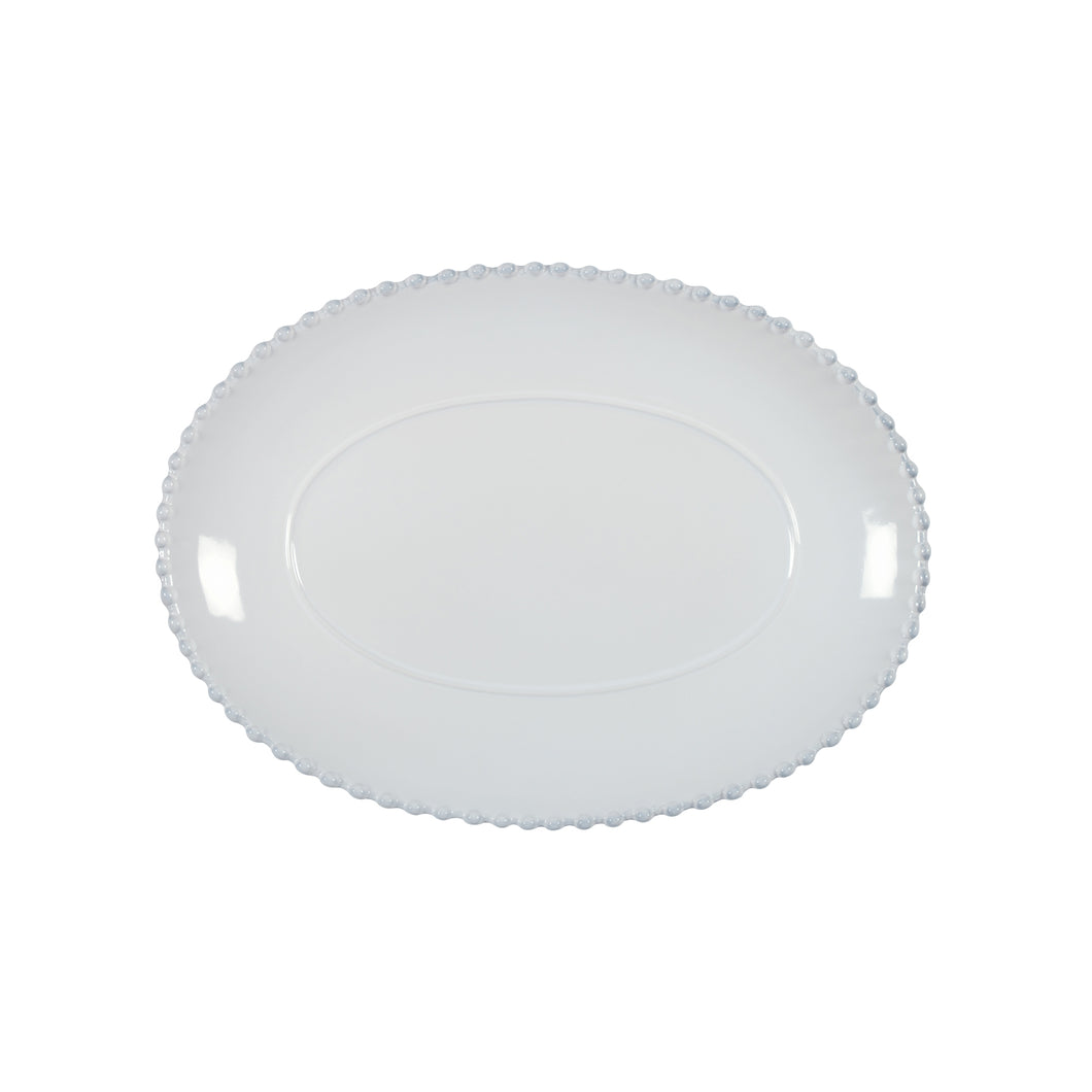 Medium Pearl White Oval Platter