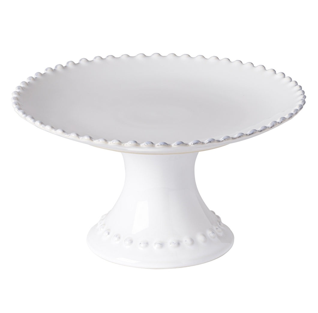 Small Pearl White Footed Plate