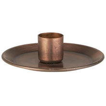 Load image into Gallery viewer, Antique Brass Metal Candle Holder
