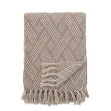 Load image into Gallery viewer, Bloomingville recycled cotton natural throw
