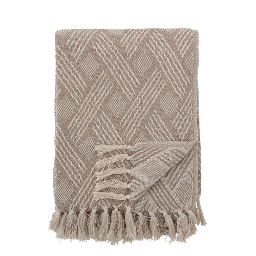 Bloomingville recycled cotton natural throw