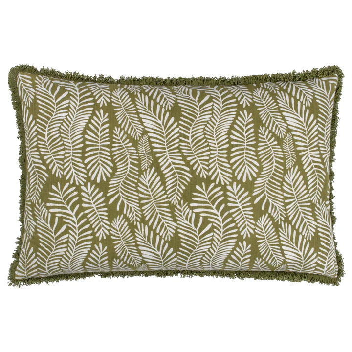 Olive Frond Cushion