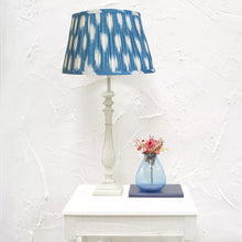 Load image into Gallery viewer, Blue Ikat Pleated Lampshade
