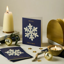 Load image into Gallery viewer, Snowflake Christmas greeting card
