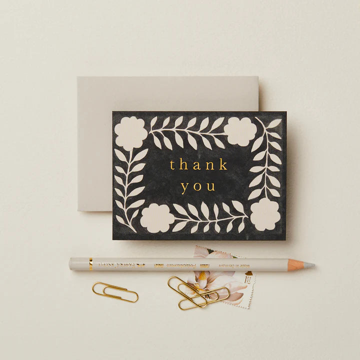 Mini Ink Flora Thankyou Card