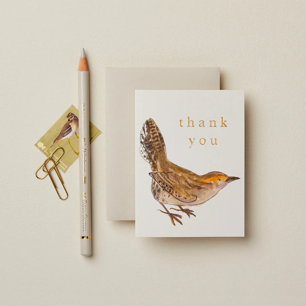 Mini Wren Thankyou Card