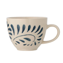 Load image into Gallery viewer, bloomingville mug
patterned mug
blue mug
ceramic mug
