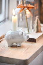 Load image into Gallery viewer, ceramic pig candle holder
