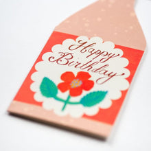 Load image into Gallery viewer, Rose Bottle Shaped Birthday Card
