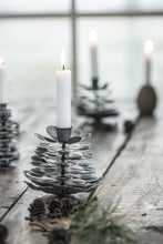 Load image into Gallery viewer, Metal Pine Cone Dinner Candle Holder
